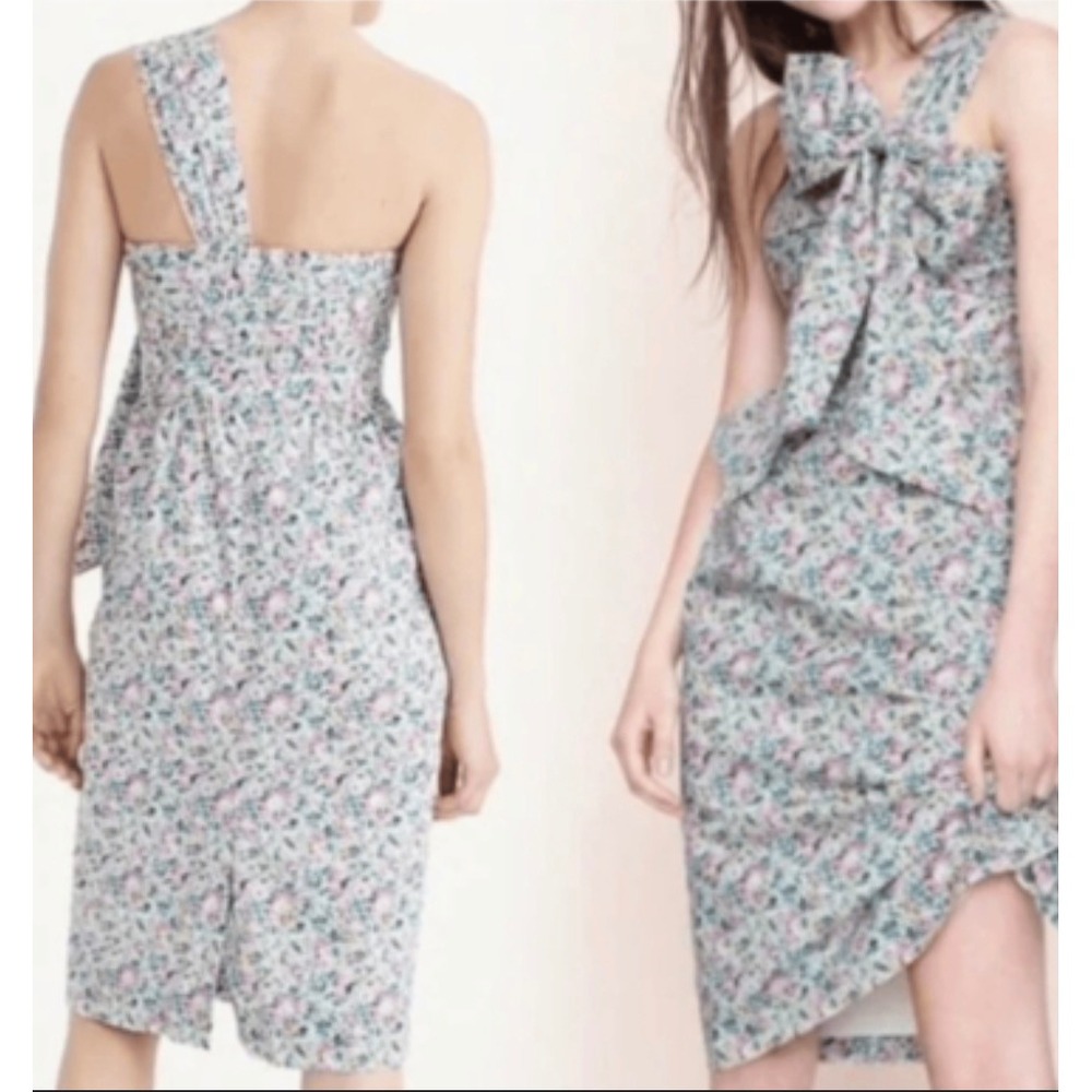 J.Crew One-Shoulder Dress Women 12 Multicolor‎ NWT Floral Liberty Fabric G8163